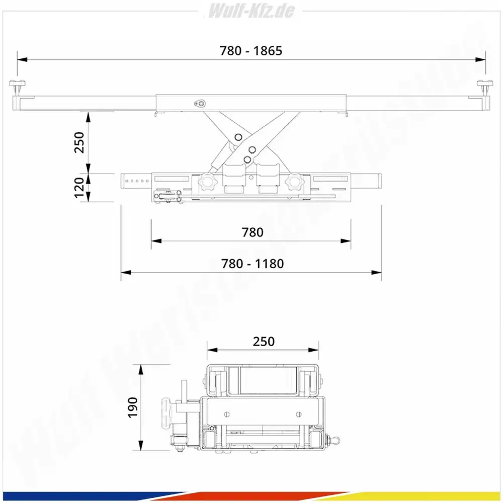 AC Hydraulic Scherenheber / Achsheber SD26PHL-W für Elektroautos